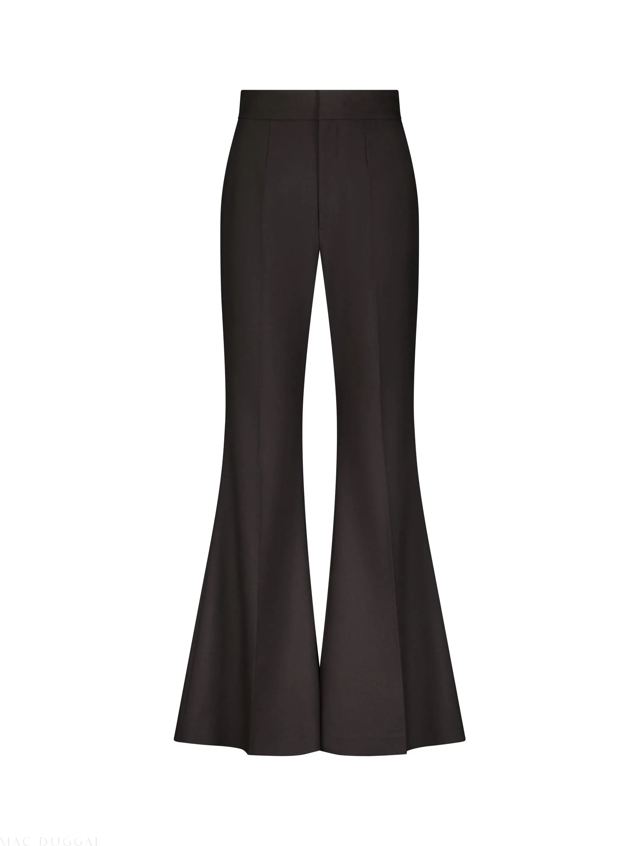 Black Classic Crepe Flared Trouser Pant - FINAL SALE